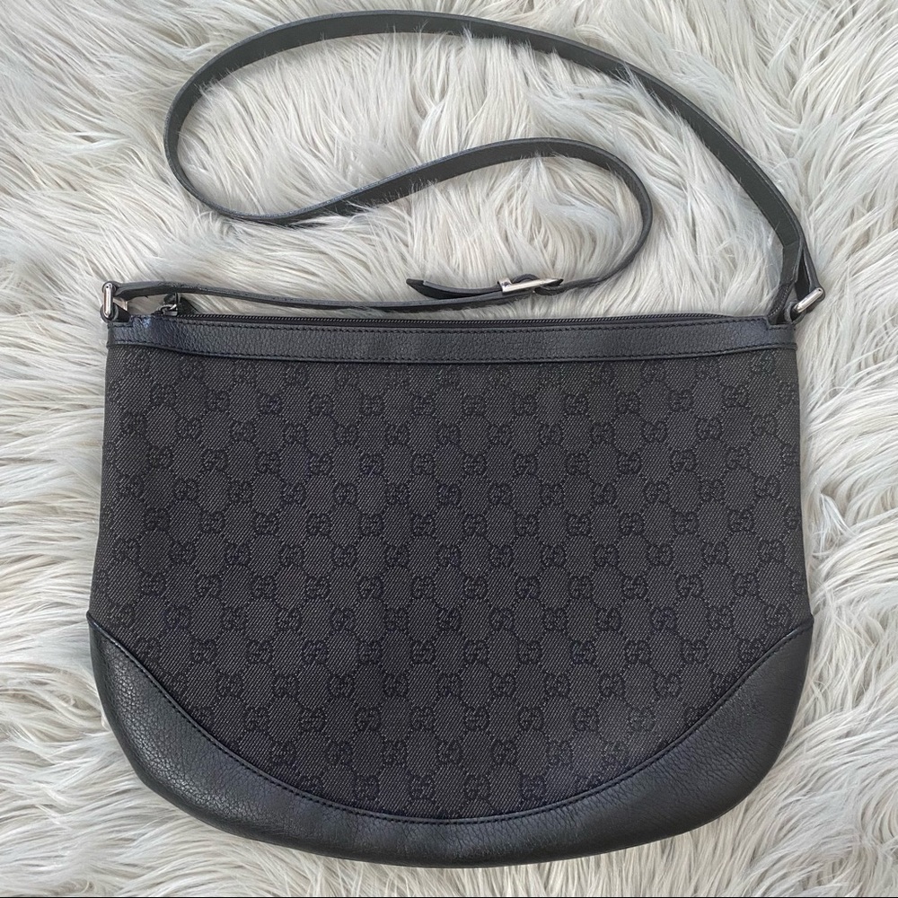 GUCCI GG Canvas Crossbody Bag in Black